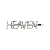 Haarklammer Glitzer mit Schriftzug HEAVEN silberfarben