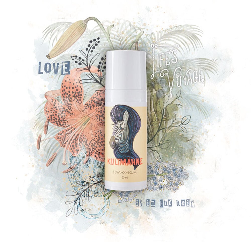 Nachhaltige Verpackung mit praktischer Pumpfunktion – KULTMÄHNE Haarserum für einfache Dosierung im Alltag