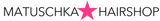 Matuschka Hairshop Logo pinker Stern mit Schrift