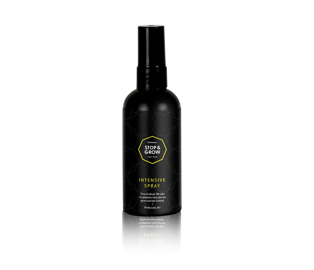 Hairdreams Stop & Grow MEN Intensive Spray 100 ml
Gezielte Intensivpflege gegen erblich bedingten Haarausfall bei Männern
Das Hairdreams Stop & Grow MEN Spray wurde speziell für die Bedürfnisse männlicher Kopfhaut entwickelt. Es basiert auf der bewährten Hairdreams PHT-Technologie und wirkt gezielt bei hormonell und genetisch bedingtem Haarausfall. Der hochdosierte Wirkstoffkomplex stimuliert die Haarwurzeln, verbessert die Kopfhautdurchblutung und kann neues Haarwachstum fördern – für sichtbar dichteres,