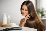Anti-Frizz-Routine: Beispiel für glattes Haar