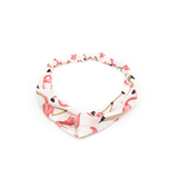 Bandeau blanc avec flamants roses