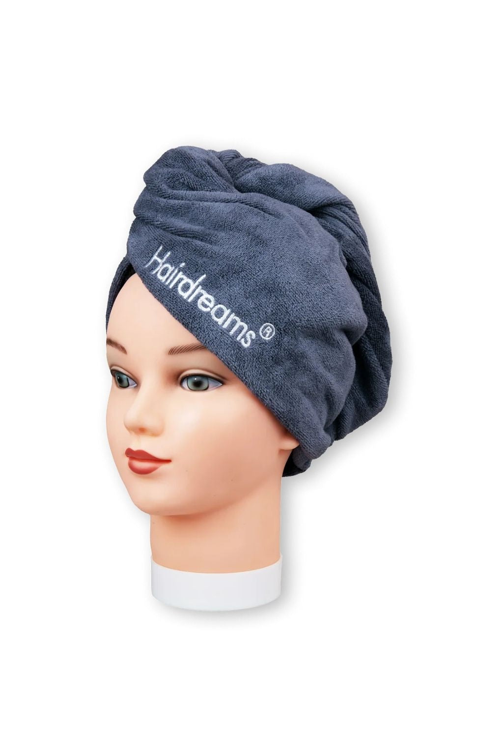 Hairdreams Turban auf Übungskopf