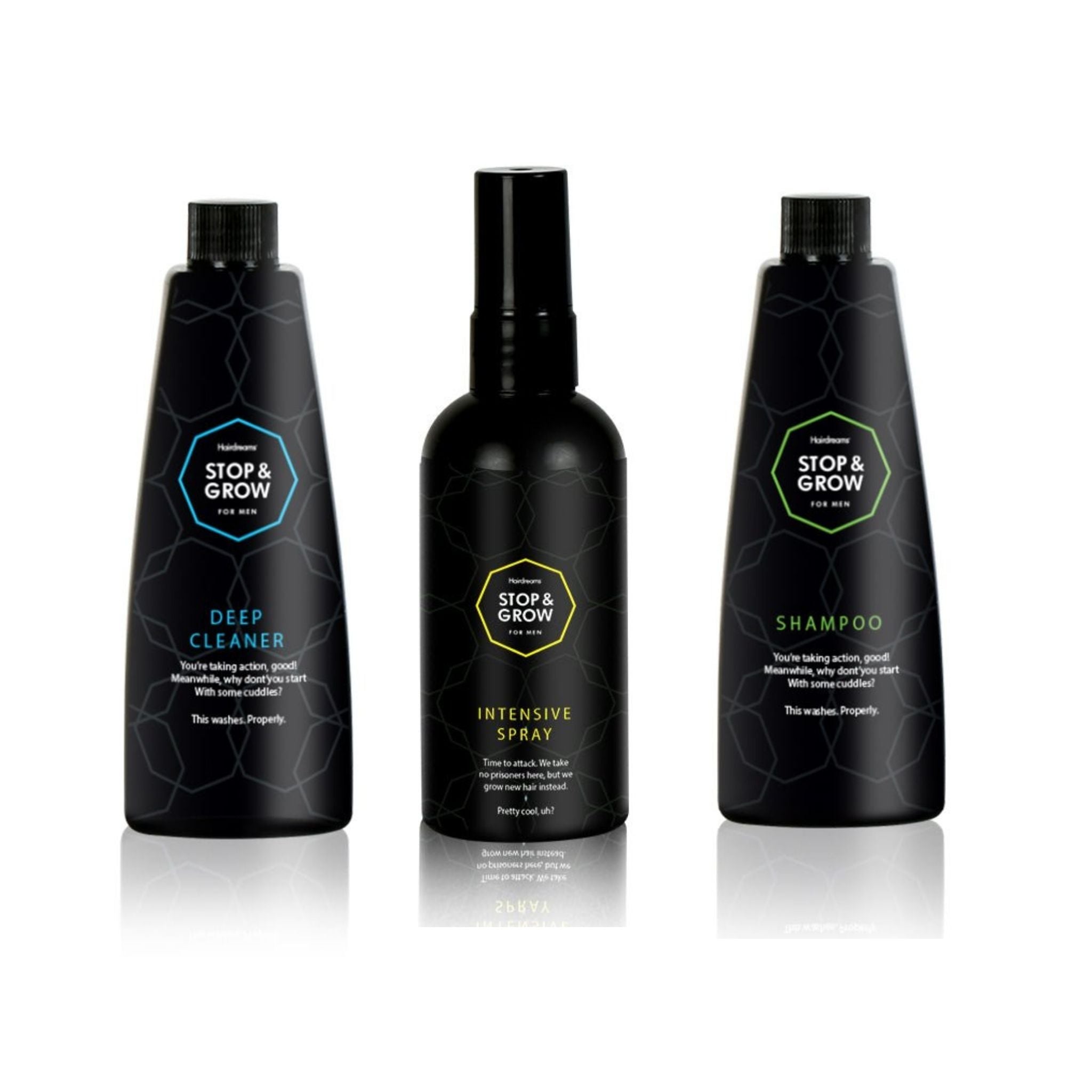 Hairdreams Stop and Grow Men Complete Set Shampoo Cleanser Spray gegen Haarausfall Männer