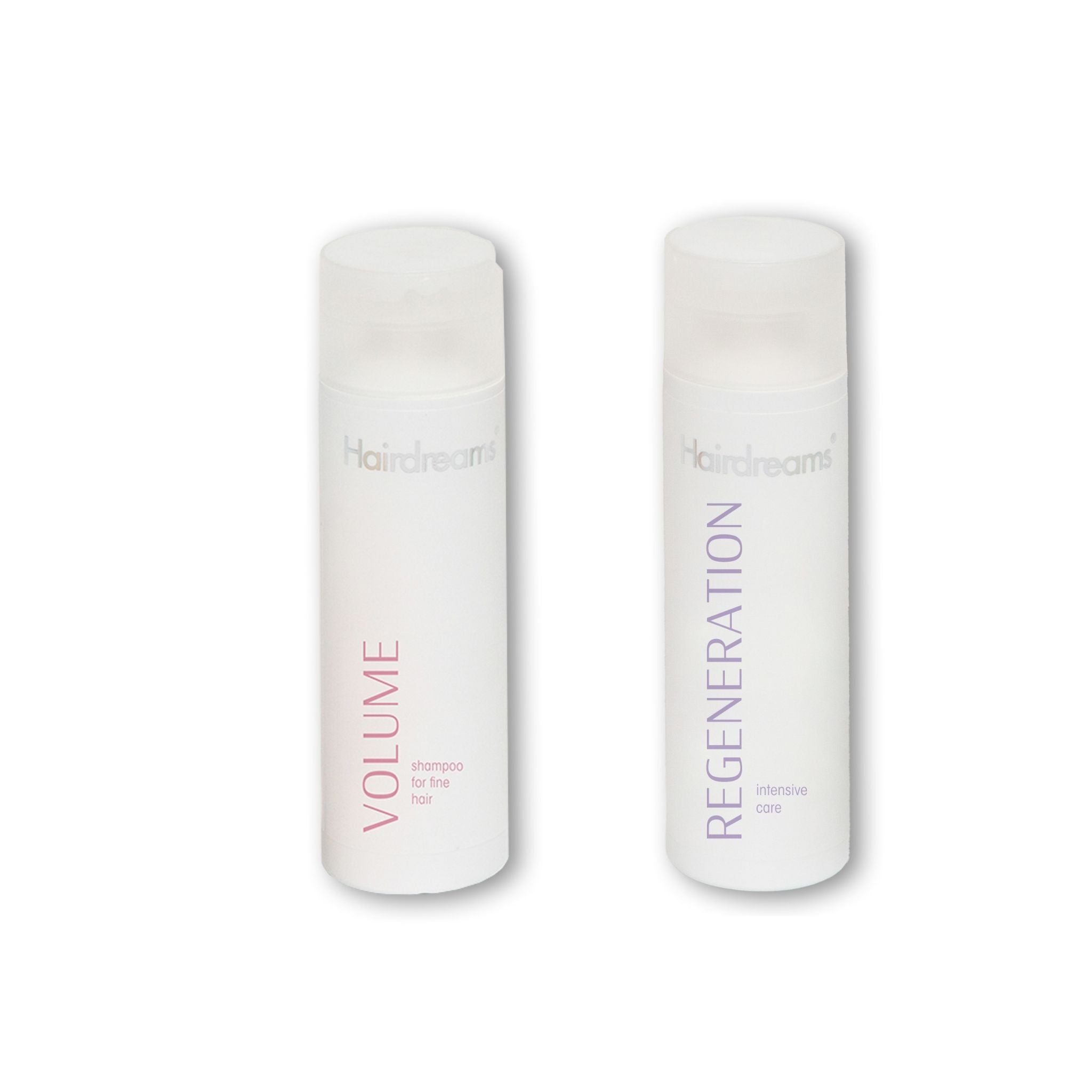 Haarpflege Set von Hairdreams Volume Shampoo 200 ml + Regeneration Care Pflege 200 ml