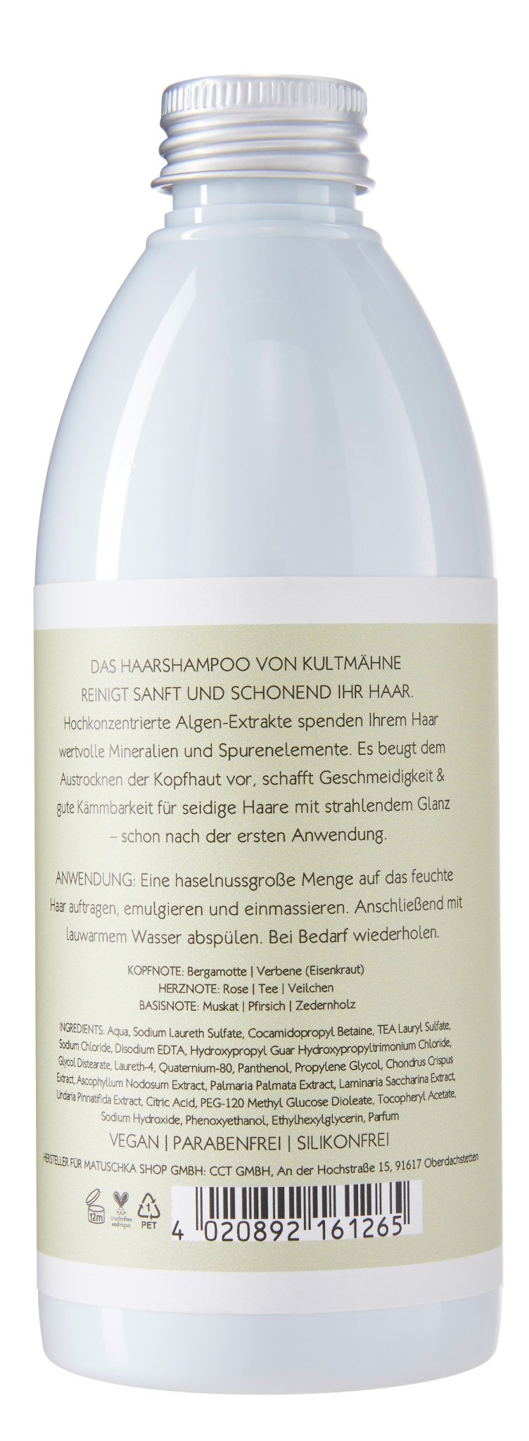Kultmähne Shampoo Rückransicht – friseurgeführte Pflege für Haarstruktur und natürlichen Glanz