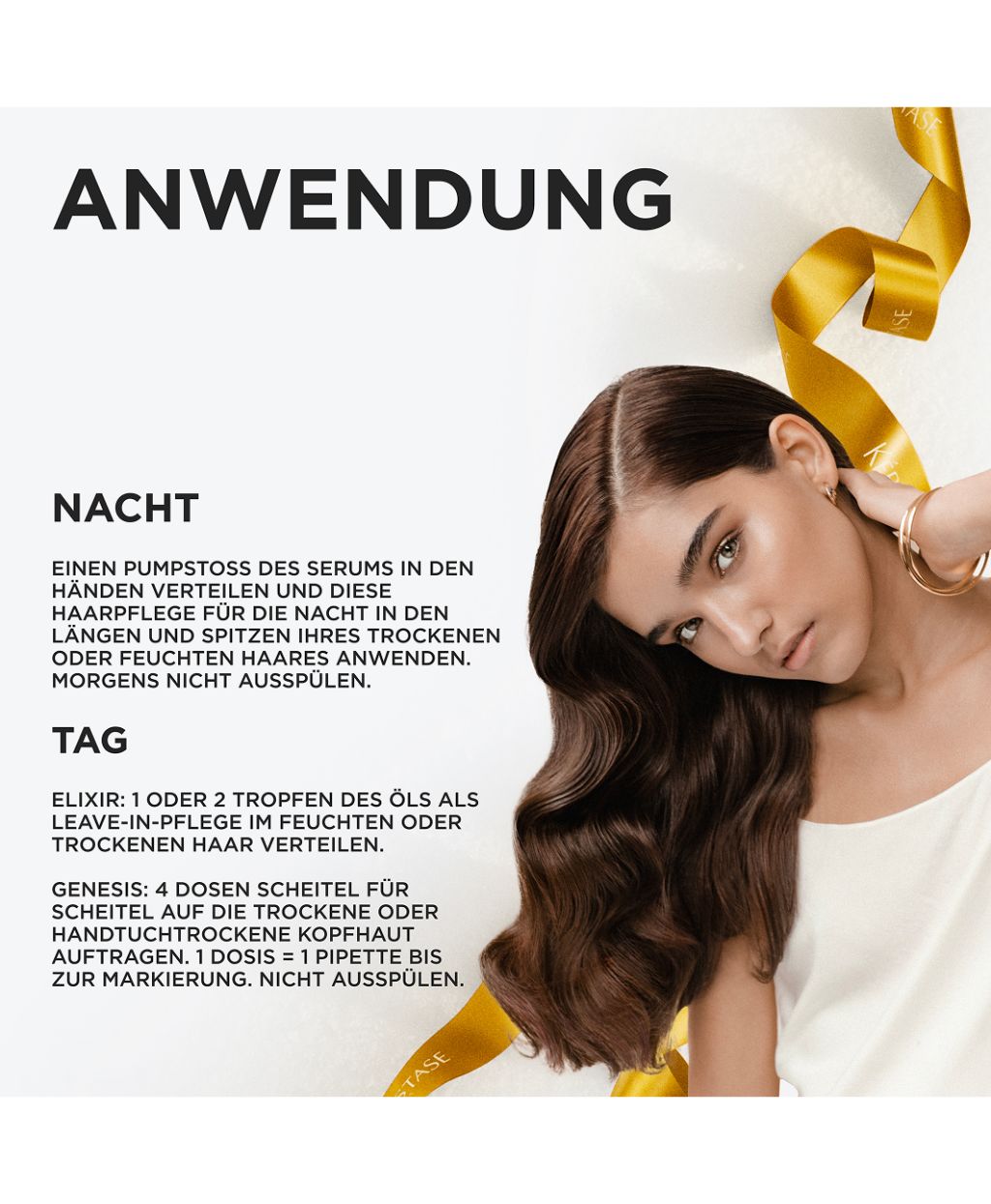 Kérastase Mini Iconics Trio Set mit drei Haarpflege-Produkten in Reisegröße Anwendung