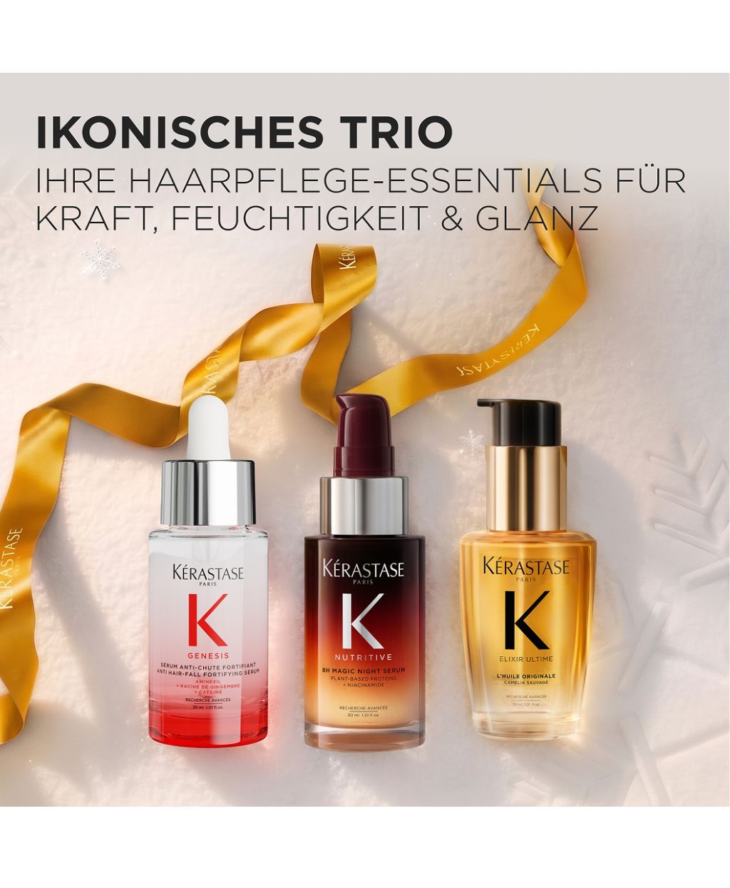 Kérastase Mini Iconics Trio Set mit drei Haarpflege-Produkten in Reisegröße Geschenkset