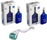 URAW Blue Hair Serum Forte Set mit Dermaroller – wirksames Serum gegen Haarausfall mit pflanzlichen Inhaltsstoffen, stimuliert Haarwachstum bei Frauen und Männern