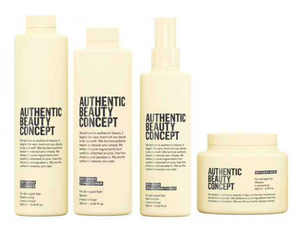 Authentic Beauty Concept REPLENISH SET Cleanser + Conditioner + Spray Conditioner + Maske