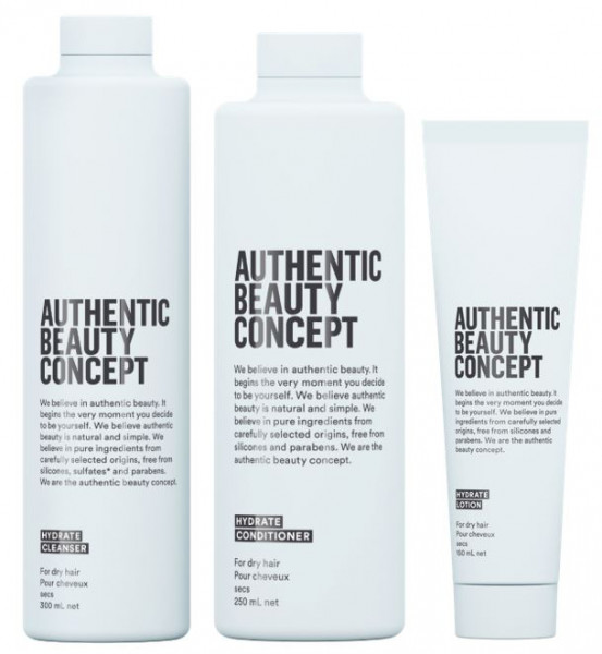 Authentic Beauty Concept HYDRATE SET Cleanser + Conditioner + Lotion