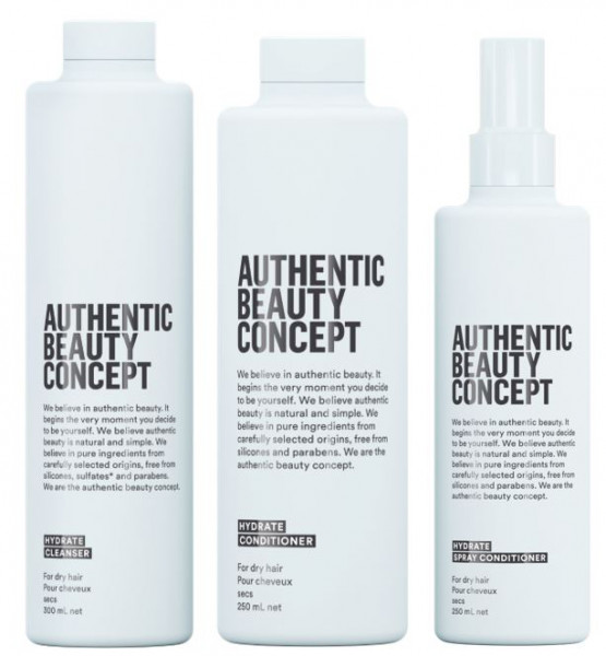 Authentic Beauty Concept HYDRATE SET Cleanser + Conditioner + Spray Conditioner