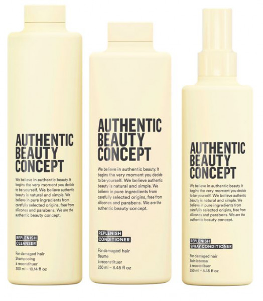 Authentic Beauty Concept REPLENISH SET Cleanser + Conditioner + Spray Conditioner