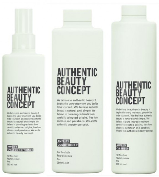 Authentic Beauty Concept AMPLIFY SET Cleanser + Conditoner + Spray Conditioner