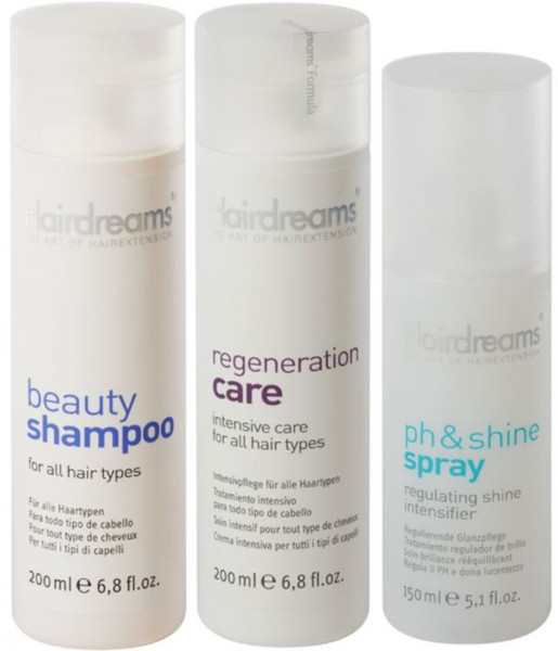 Hairdreams Beauty Shampoo 200 ml + Regeneration Care Pflege 200 ml + ph&shine Spray 150 ml