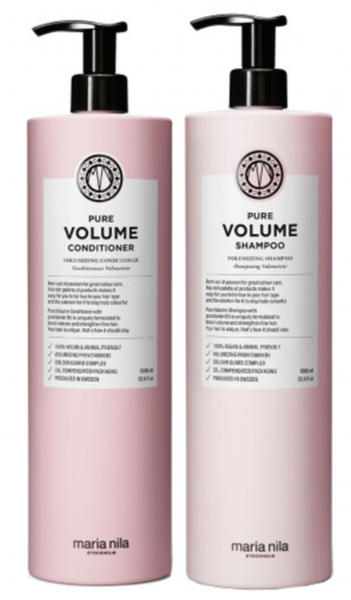 Maria Nila Pure Volume SET XL Shampoo 1000 ml + Conditioner 1000 ml
