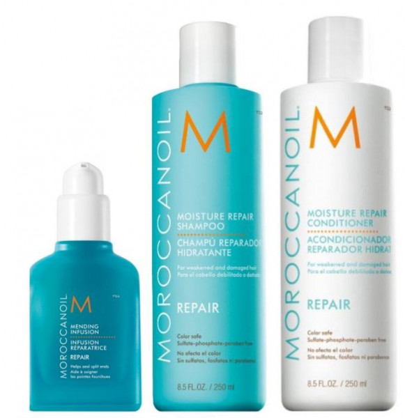 Moroccanoil Moisture Repair TRIO-SET Shampoo + Conditioner + 20 ml Haarspitzenfluid