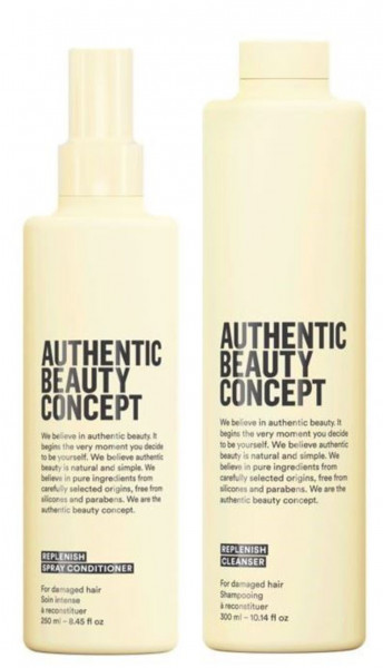Authentic Beauty Concept REPLENISH SET Cleanser + Spray Conditioner