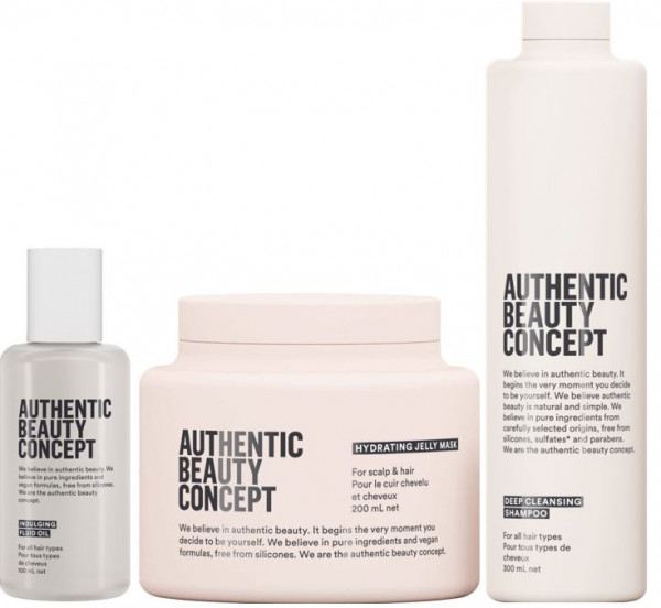 Authentic Beauty Concept SET Deep Cleasing Shampoo + Jelly Mask + Ingulding Fluid Oil