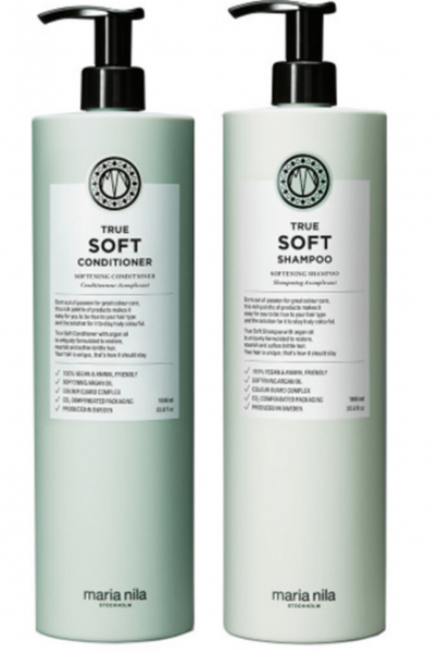 Maria Nila True Soft SET XL Shampoo 1000 ml + Conditioner 1000 ml